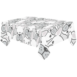 Cute french bulldog head pattern Tablecloth