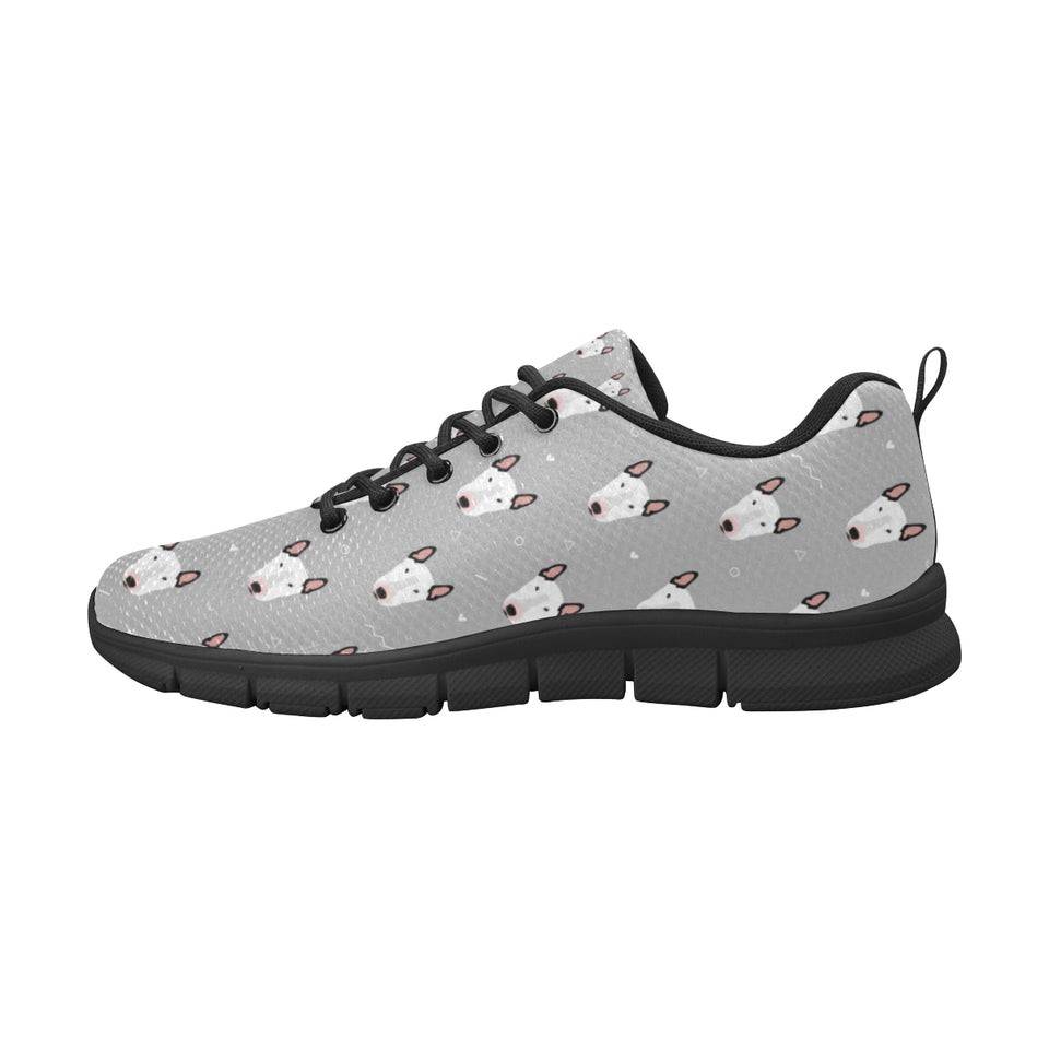 Bull Terrier Pattern Print Design 05 Men's Breathable Sneakers ( Model 055)