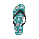 Cute sailboat pattern Unisex Flip Flops