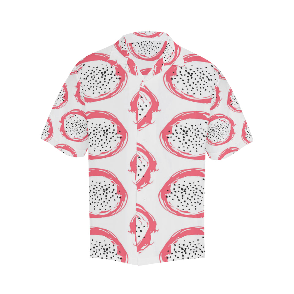 Hand drawn dragon fruit Men's All Over Print Hawaiian Shirt
