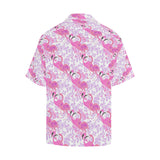 Pink flamingo flower pattern Men's All Over Print Hawaiian Shirt