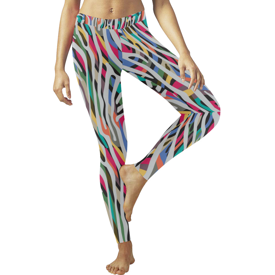 Colorful zebra skin pattern Women's Legging Fulfilled In US