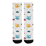 Colorful helicopter pattern Crew Socks