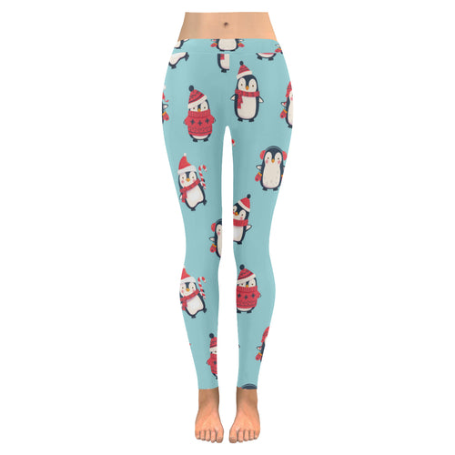 Cute penguin christmas  design pattern Women's Legging Fulfilled In US