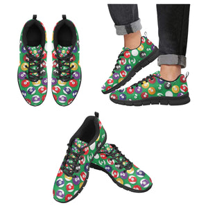 Billiard Ball Pattern Print Design 02 Men's Breathable Sneakers ( Model 055)
