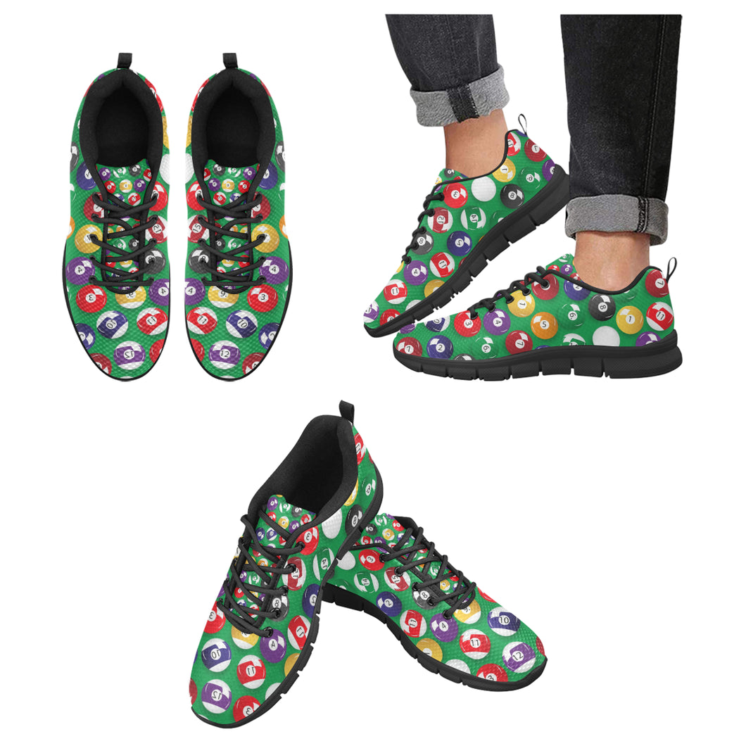 Billiard Ball Pattern Print Design 02 Men's Breathable Sneakers ( Model 055)