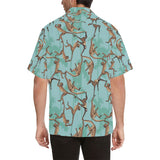 Monkey Palm tree background Men's All Over Print Hawaiian Shirt