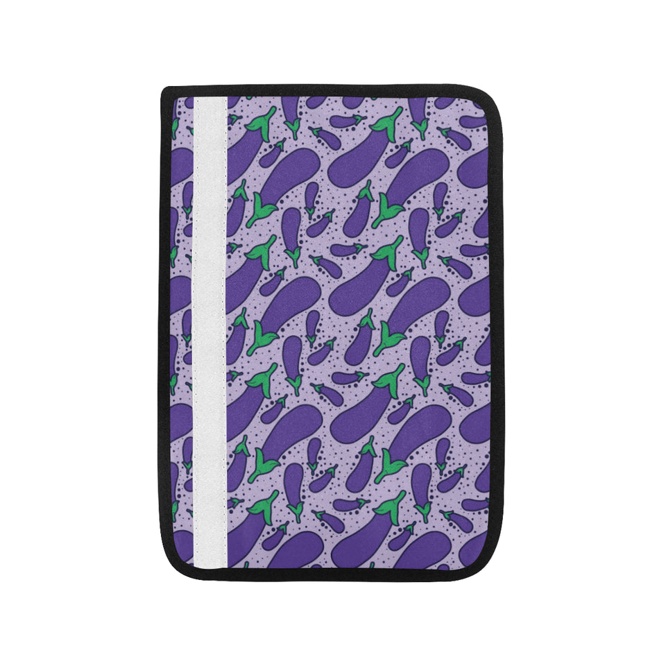 Eggplant Pattern Print Design 03 Car Seat Belt Cover