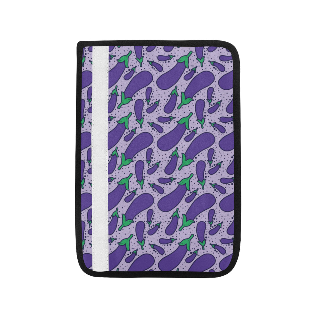 Eggplant Pattern Print Design 03 Car Seat Belt Cover