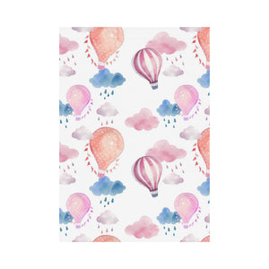 Watercolor air balloon cloud pattern House Flag Garden Flag