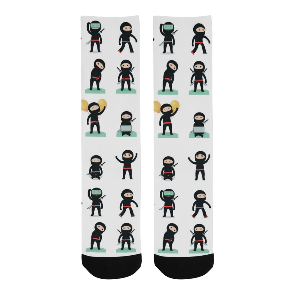 Cute ninja katana sword pattern Crew Socks