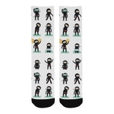 Cute ninja katana sword pattern Crew Socks
