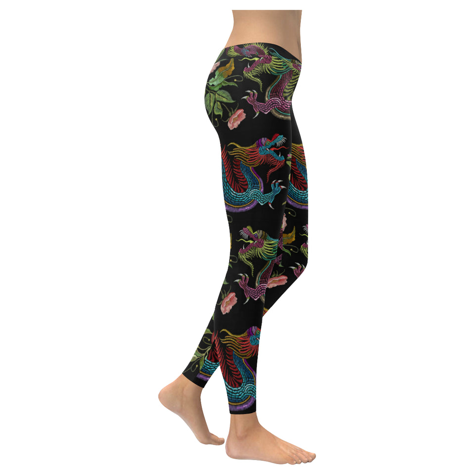 Dragons flower pattern Women's Legging Fulfilled In US