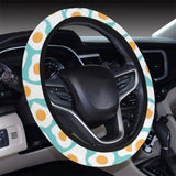 Fried Eggs Pattern Print Design 04 Car Steering Wheel Cover
