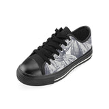 Guava tropical hand drawn pattern Men's Low Top Canvas Shoes Black