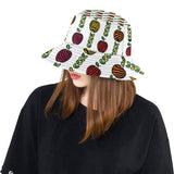 colorful apples leave zebra stripe Unisex Bucket Hat