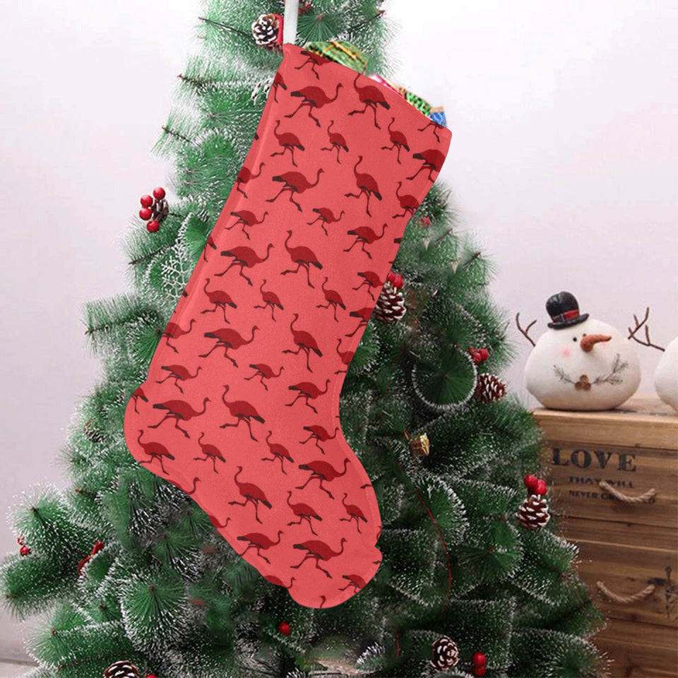 Ostrich Pattern Print Design 03 Christmas Stocking