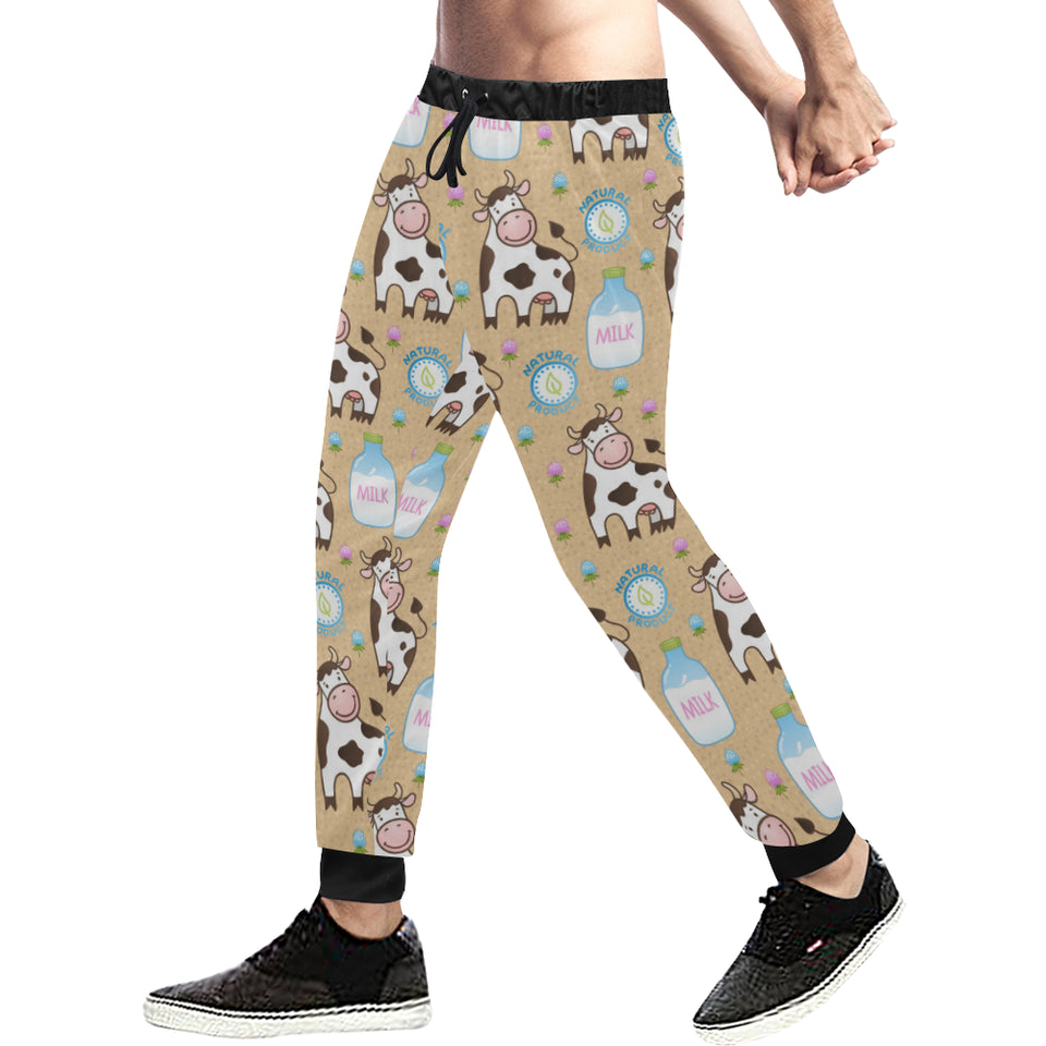 Cow bottle of milk pattern Unisex Casual Sweatpants