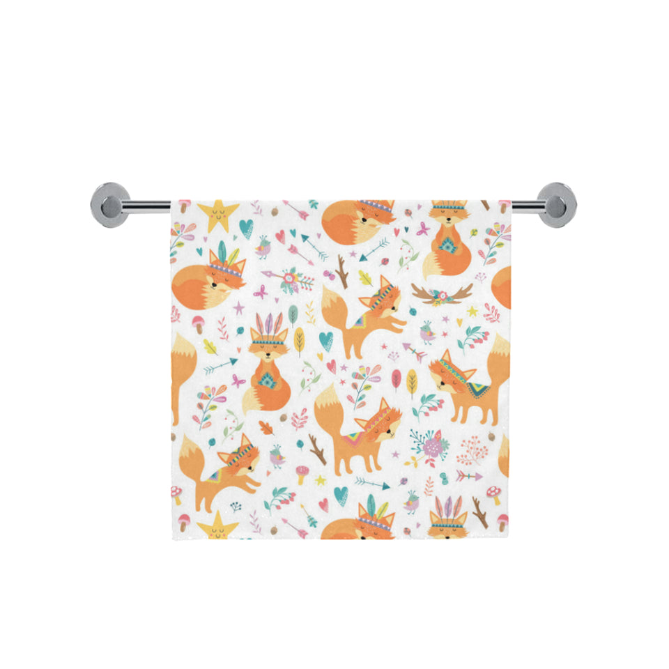 cute tribal fox pattern Bath Towel