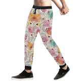 Clock butterfly pattern Unisex Casual Sweatpants