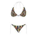Colorful parrot flower pattern Sexy Bikinis Two-Piece Swimsuits