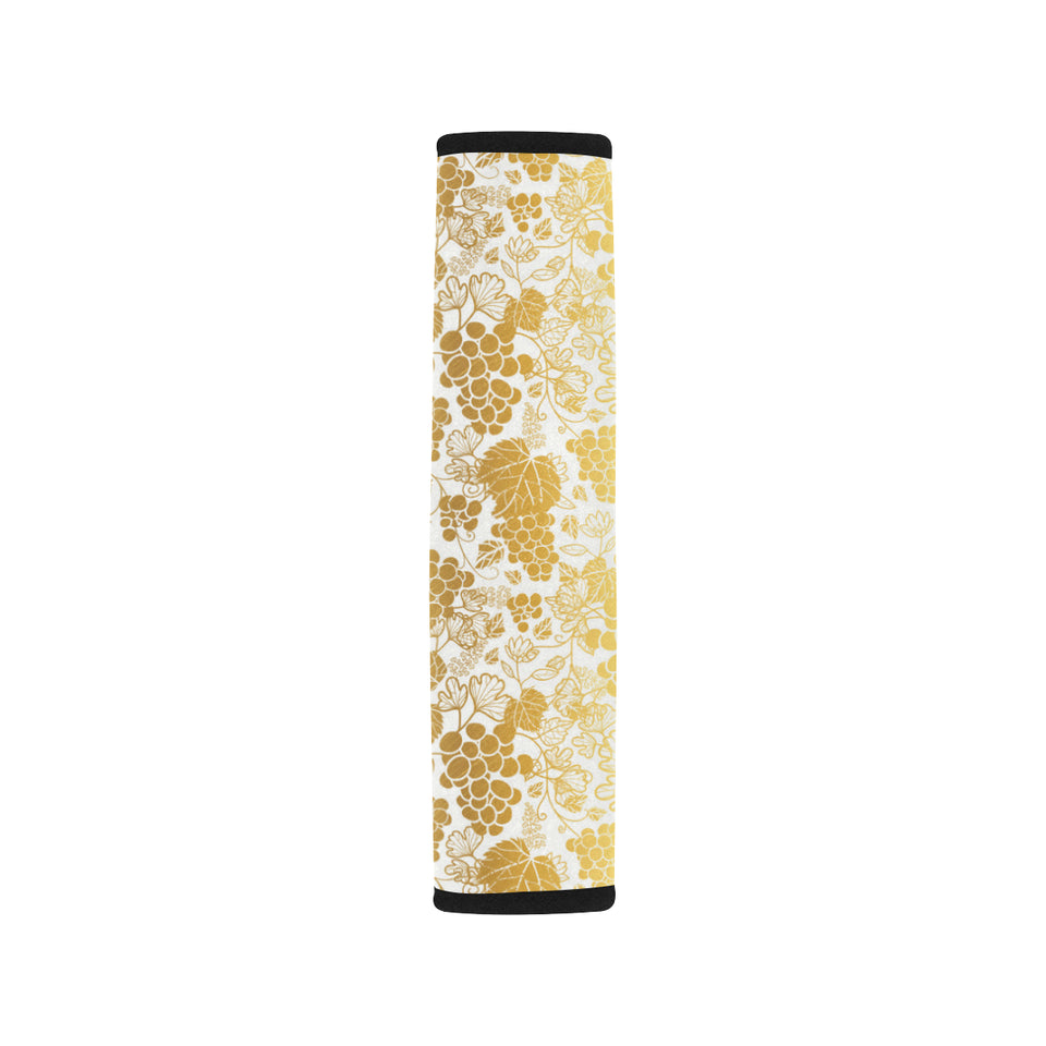 Gold grape pattern Car Seat Belt Cover