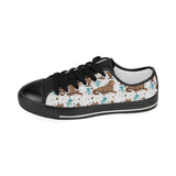 sea lion Seals jellyfish pattern Kids' Boys' Girls' Low Top Canvas Shoes Black