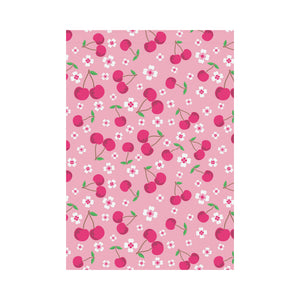 cherry flower pattern pink background House Flag Garden Flag