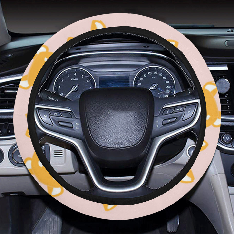 Cute shiba inu dog pattern Car Steering Wheel Cover