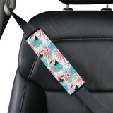 Toucan tropical flower leave pattern Car Seat Belt Cover