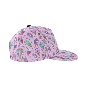 Cute ice cream cone animal pattern All Over Print Snapback Cap