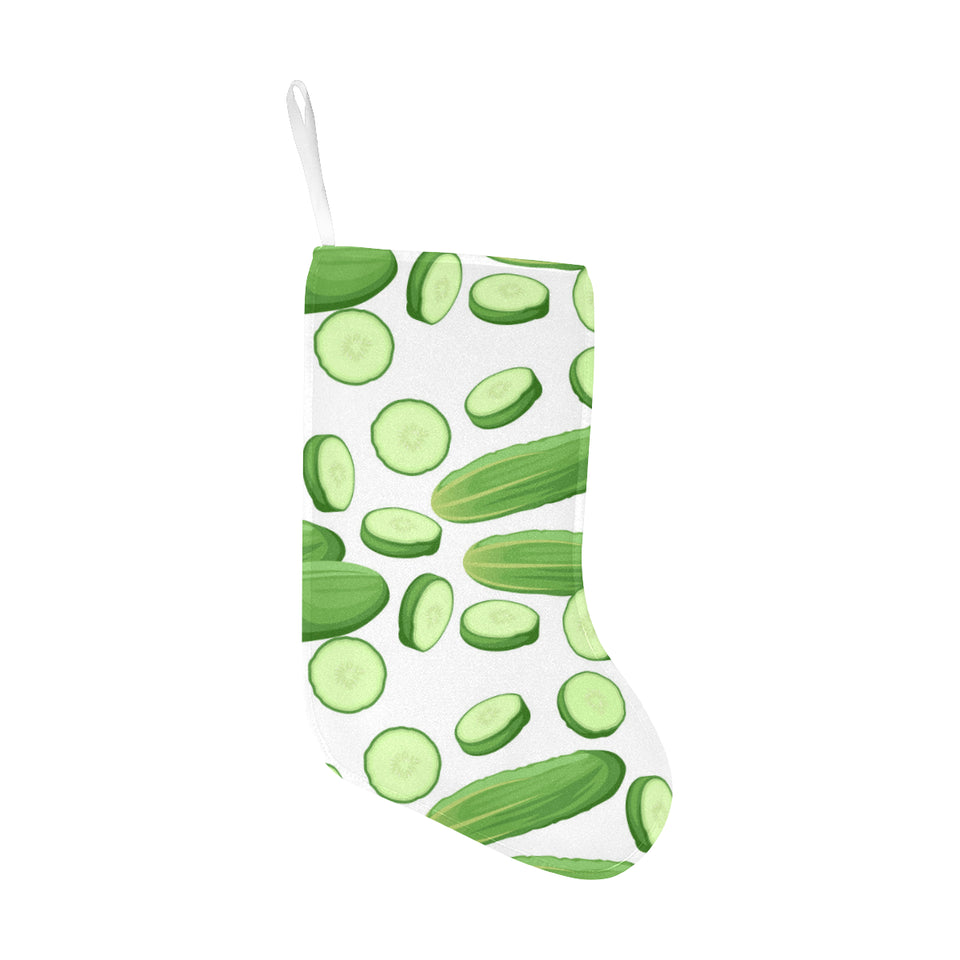 cucumber whole slices pattern Christmas Stocking