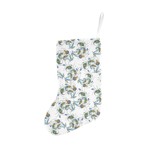 Peacock feather pattern Christmas Stocking