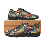 Colorful parrot flower pattern Women's Sneaker Shoes