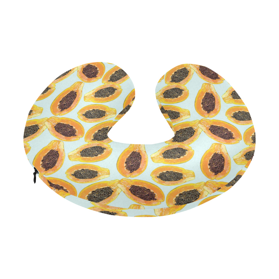 Watercolor papaya pattern U-Shaped Travel Neck Pillow