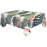 heliconia flowers, palm and monstera leaves Tablecloth
