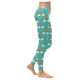 Rainbow pattern green background Women's Legging Fulfilled In US