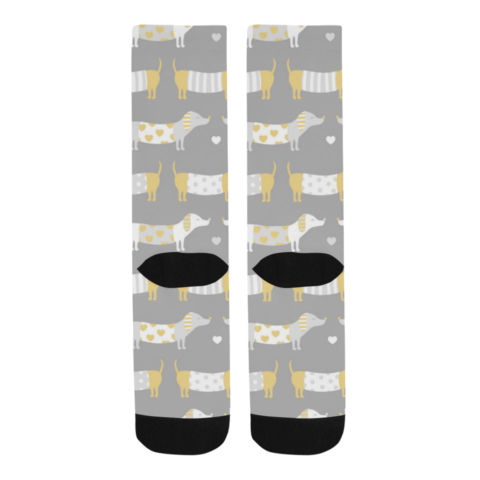 Cute dachshund dog pattern Crew Socks