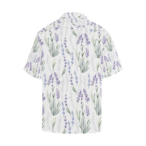 Hand painting Watercolor Lavender Men's All Over Print Hawaiian Shirt