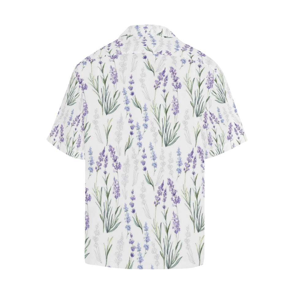 Hand painting Watercolor Lavender Men's All Over Print Hawaiian Shirt