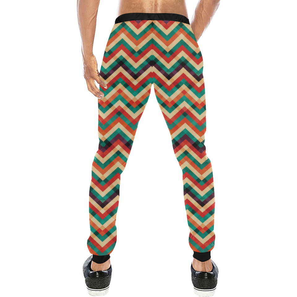 zigzag  chevron colorful pattern Unisex Casual Sweatpants