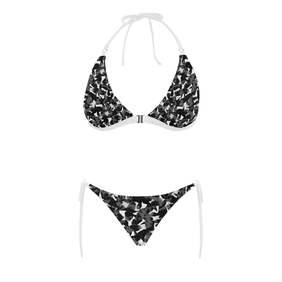 Crow illustration pattern Sexy Bikinis Two-Piece Swimsuits