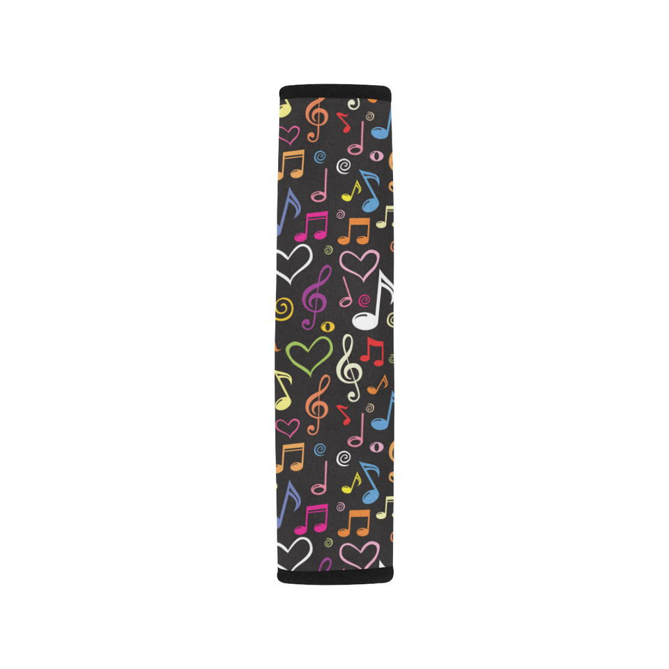 Music Notes Pattern Print Design 02 Car Seat Belt Cover