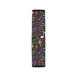 Music Notes Pattern Print Design 02 Car Seat Belt Cover