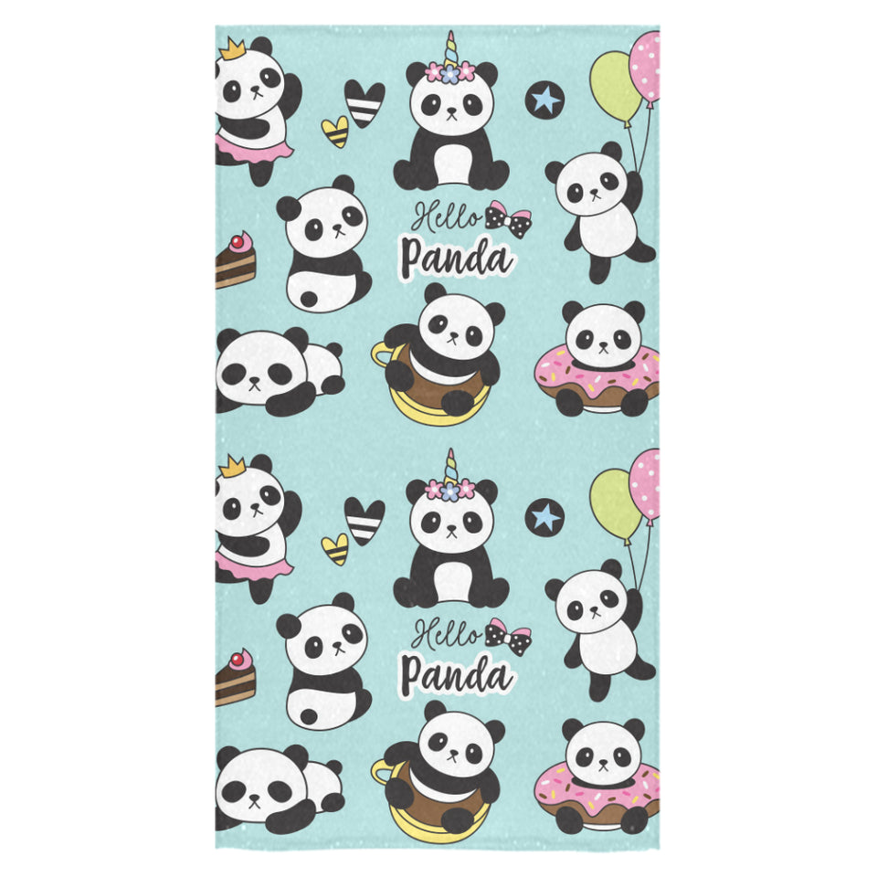 Cute baby panda pattern Bath Towel