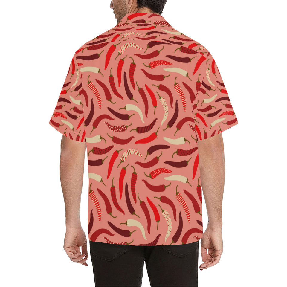 Beautiful Chili peppers pattern Men's All Over Print Hawaiian Shirt
