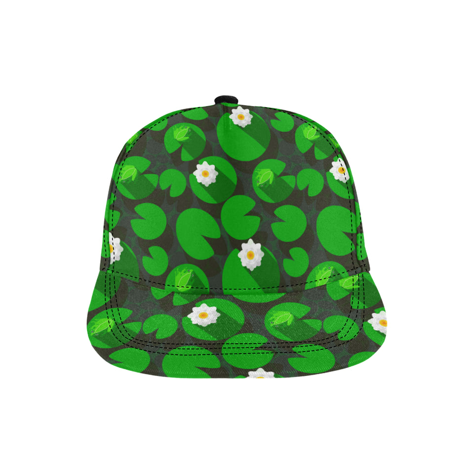 Frog waterlily pattern All Over Print Snapback Cap