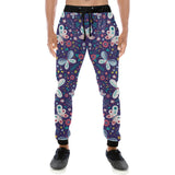 Colorful butterfly flower pattern.eps Unisex Casual Sweatpants
