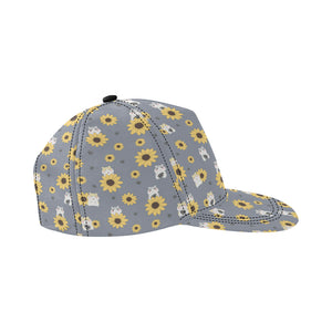 Cute hamster sunflower pattern background All Over Print Snapback Cap