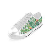 Cactus design pattern copy Men's Low Top Shoes White